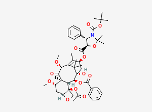 Two-dimensional chemical structure of Cabazitaxel Oxazolidine Impurity, CAS 1373171-12-0