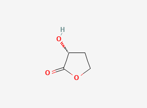 Two-dimensional chemical structure of 2-Hydroxy-gamma-butyrolactone, (2R)-