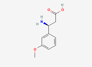 Two-dimensional chemical structure of (S)-3-Amino-3-(3-methoxyphenyl)propanoic acid