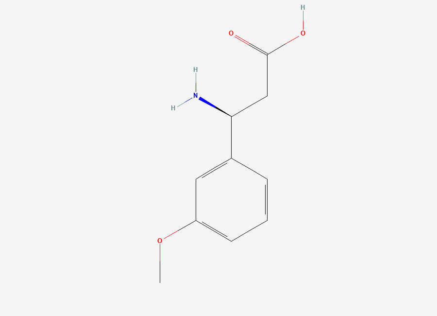 Two-dimensional chemical structure of (S)-3-Amino-3-(3-methoxyphenyl)propanoic acid