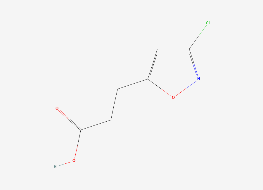Two-dimensional chemical structure of 3-(3-Chloroisoxazol-5-yl)propanoic acid