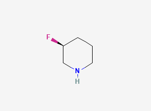 Two-dimensional chemical structure of (3S)-3-fluoropiperidine
