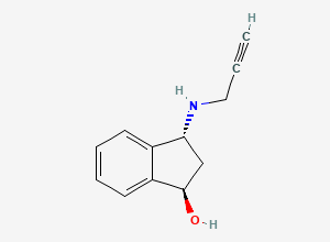 Two-dimensional chemical structure of rac-trans-1-Deshydroxy Rasagiline, CAS 1276516-73-4
