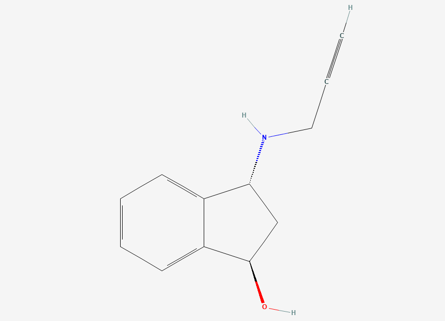 Two-dimensional chemical structure of rac-trans-1-Deshydroxy Rasagiline, CAS 1276516-73-4