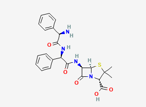 Two-dimensional chemical structure of Ampicillin EP Impurity I/ D-Phenylglycylampicillin, CAS 10001-82-8