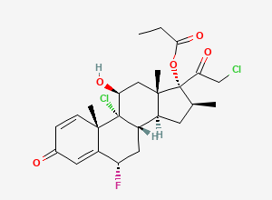 Two-dimensional chemical structure of 9-Chloro Halobetasol Propionate, CAS 66852-61-7