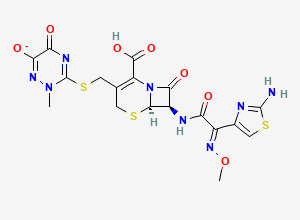 Two-dimensional chemical structure of Ceftriaxone, (E)-