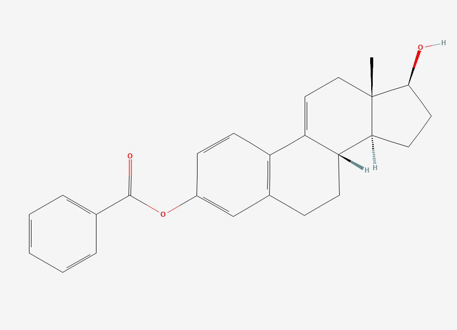 Two-dimensional chemical structure of 17beta-Hydroxyestra-1,3,5(10),9(11)-tetraen-3-yl benzoate