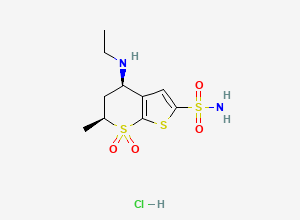 Two-dimensional chemical structure of Dorzolamide EP Impurity B / Dorzolamide Related Compound B (HCl salt), CAS 120279-37-0