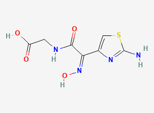 Two-dimensional chemical structure of Cefdinir Thiazolylacetyl Glycine Oxime Impurity, CAS 178949-03-6