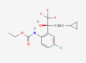 Two-dimensional chemical structure of Efavirenz Amino Alcohol Ethyl Carbamate, CAS 211563-41-6
