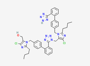 Two-dimensional chemical structure of Losartan EP Impurity L / Losartan 1H-Dimer /Losartan Related Compound D / N1-Losartanyl Losartan, CAS 230971-71-8