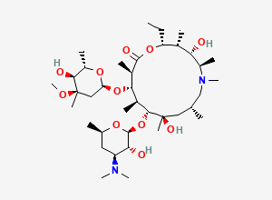 Two-dimensional chemical structure of Azithromycin EP Impurity B/ 3-Deoxyazithromycin/ 3-Deshydroxy Azithromycin, CAS 307974-61-4