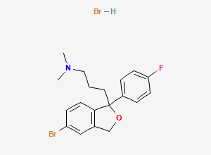 Two-dimensional chemical structure of Citalopram EP Impurity F / Citalopram Related Compound H (HBr Salt), CAS 479065-02-6