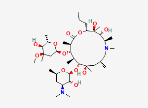 Two-dimensional chemical structure of Azithromycin EP Impurity O/ 2-Desethyl-2-propylazithromycin, CAS 763924-54-5