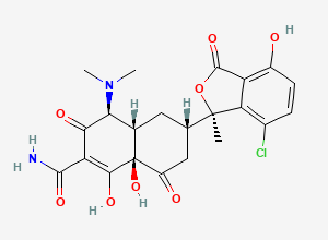 Two-dimensional chemical structure of Isochlortetracycline, (1R), CAS 769895-23-0