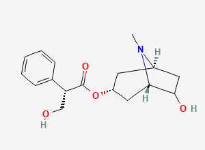 Two-dimensional chemical structure of Atropine EP Impurity E / Hyoscyamine EP Impurity B / 7-Hydroxy Hyoscyamine, CAS 949092-65-3