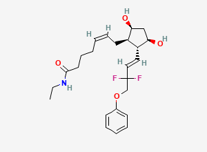 Two-dimensional chemical structure of Tafluprost Ethyl Amide, CAS 1185851-52-8