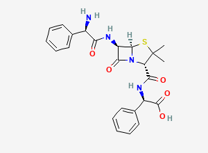 Two-dimensional chemical structure of Ampicillin EP Impurity E / Ampicillinyl-D-phenylglycine, CAS 1207726-28-0