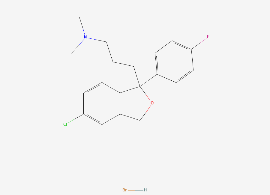 Two-dimensional chemical structure of Citalopram EP Impurity E, CAS 1332724-08-9