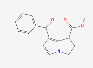 Two-dimensional chemical structure of Ketorolac EP Impurity F / 7-Benzoyl Ketorolac / Ketorolac 7-Benzoyl Impurity, CAS 1391052-68-8