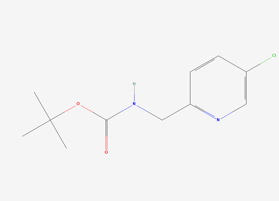 Two-dimensional chemical structure of tert-Butyl ((5-chloropyridin-2-yl)methyl)carbamate