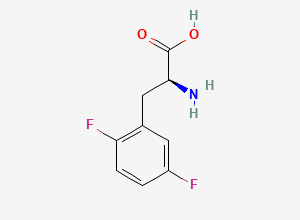 Two-dimensional chemical structure of (S)-2-Amino-3-(2,5-difluoro-phenyl)-propionic acid