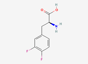 Two-dimensional chemical structure of 3,4-Difluoro-L-phenylalanine