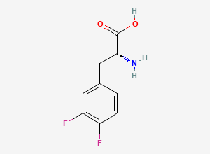 Two-dimensional chemical structure of 3,4-Difluoro-d-phenylalanine