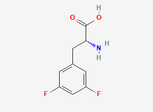 Two-dimensional chemical structure of 3,5-Difluoro-D-Phenylalanine