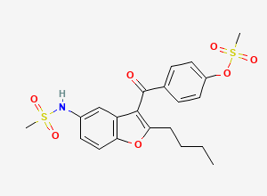 Two-dimensional chemical structure of Dronedarone Hydroxy Sulfonamide Impurity, CAS 1448297-16-2