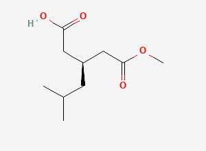 Two-dimensional chemical structure of 1-Methyl (3S)-3-(2-methylpropyl)pentanedioate