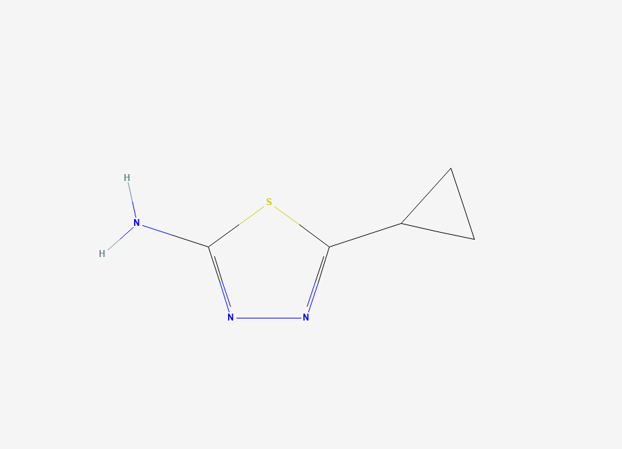 Two-dimensional chemical structure of 5-Cyclopropyl-1,3,4-thiadiazol-2-amine