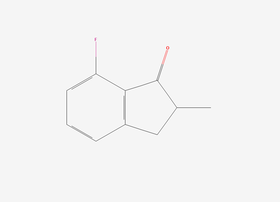 Two-dimensional chemical structure of 7-Fluoro-2-methyl-2,3-dihydro-1H-inden-1-one