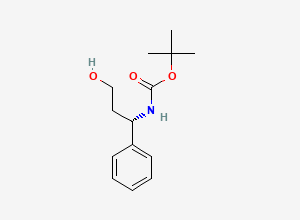 Two-dimensional chemical structure of (S)-Boc-3-Amino-3-phenylpropan-1-ol