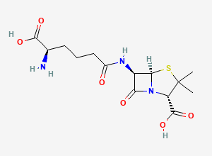 Two-dimensional chemical structure of Cephalosporin N / Synnematin B / Penicillin N, CAS 525-94-0