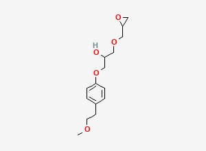 Two-dimensional chemical structure of 1-(4-(2-Methoxyethyl)phenoxy)-3-(oxiran-2-ylMethoxy)propan-2-ol, CAS 1416440-64-6