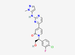Two-dimensional chemical structure of Ravoxertinib