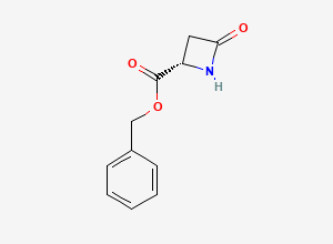 Two-dimensional chemical structure of Benzyl (2S)-4-oxoazetidine-2-carboxylate