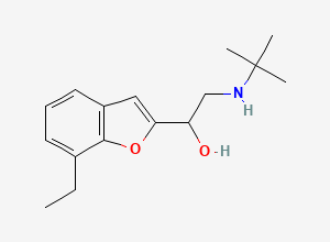 Two-dimensional chemical structure of Bufuralol, CAS 54340-62-4