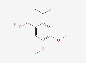 Two-dimensional chemical structure of (2-Isopropyl-4,5-dimethoxyphenyl) methanol, CAS 1448464-64-9