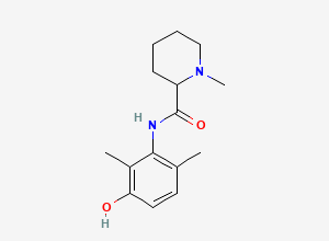 Two-dimensional chemical structure of 3-Hydroxy Mepivacaine, CAS 37055-90-6