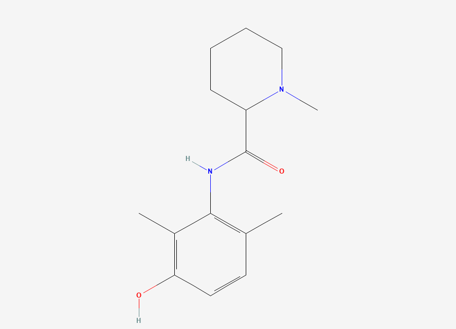 Two-dimensional chemical structure of 3-Hydroxy Mepivacaine, CAS 37055-90-6
