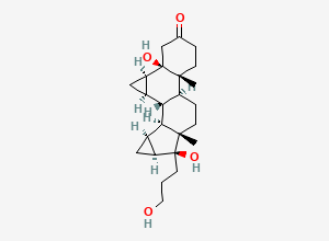 Two-dimensional chemical structure of 5-Beta-Hydroxy-Drospirenone-17-Propanol, CAS 1357252-81-3