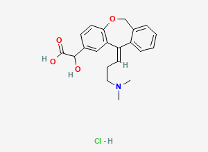 Two-dimensional chemical structure of Olopatadine Related Compound A/ Alpha Hydroxy Olopatadine (HCl salt), CAS 1331668-21-3