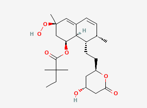 Two-dimensional chemical structure of 3(R)-Hydroperoxy Simvastatin, CAS 1092716-42-1