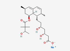 Two-dimensional chemical structure of 3"-Hydroxy Simvastatin Acid (Sodium Salt), CAS 1316302-95-0