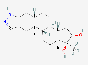 Two-dimensional chemical structure of 16beta-Hydroxy Stanozolol-D3