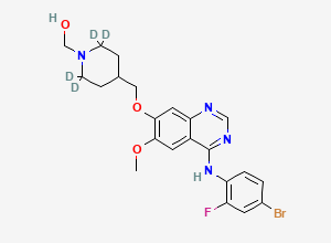 Two-dimensional chemical structure of Hydroxy Vandetanib-D4, CAS 1346598-62-6
