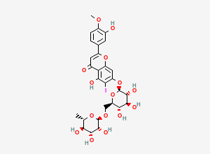 Two-dimensional chemical structure of Diosmin EP Impurity D (6-Iododiosmin), CAS 1431536-92-3